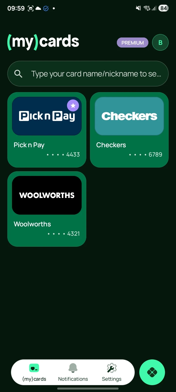(my)cards: Loyalty Card Wallet screenshot