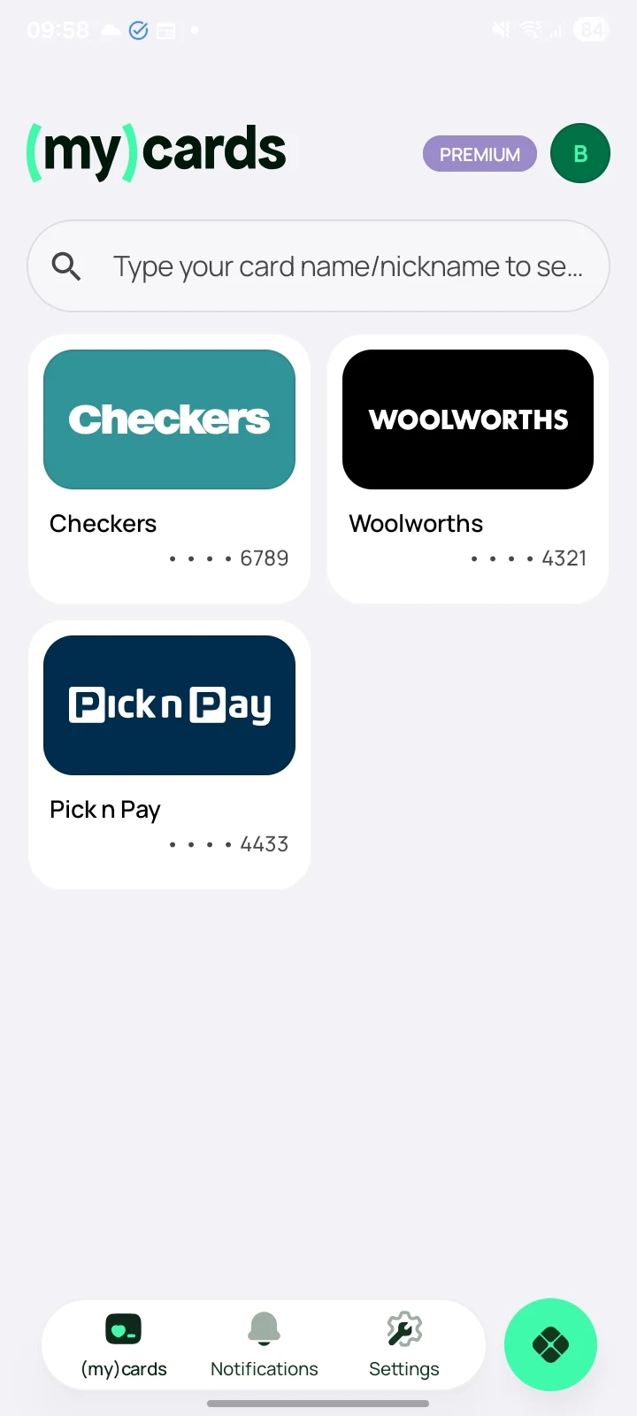 (my)cards: Loyalty Card Wallet screenshot